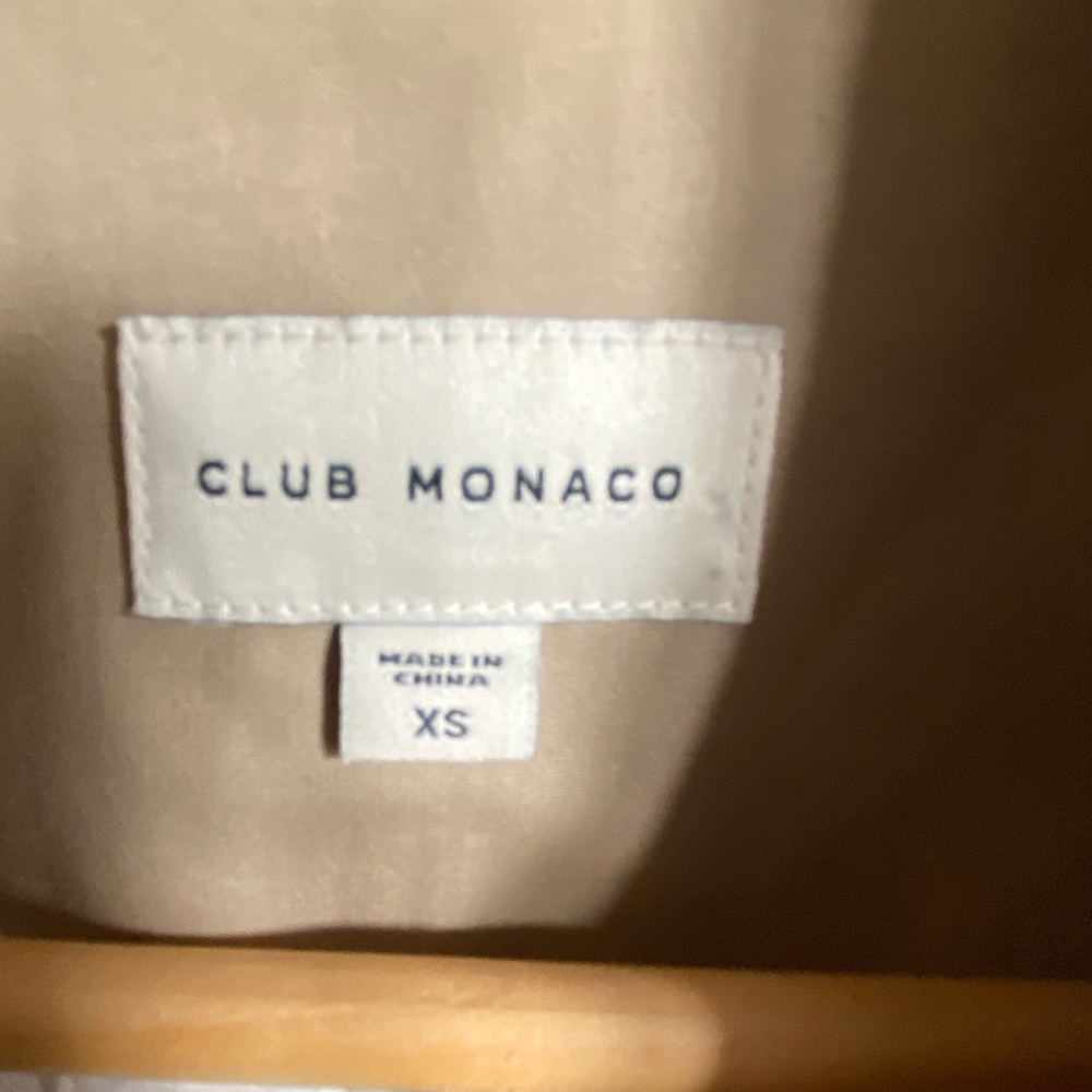 Club Monaco rain coat, size XS